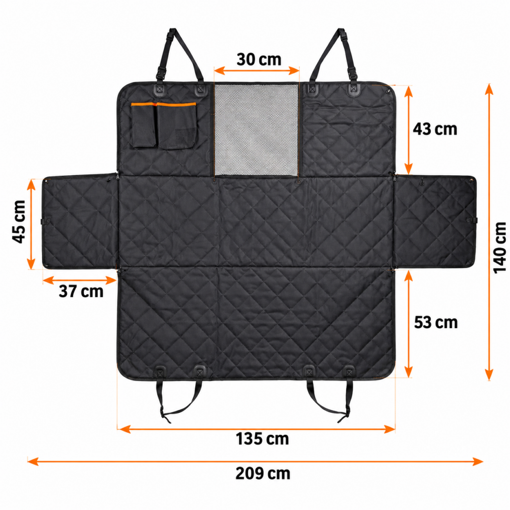 Wymiary maty dla psa Purlov® 140 × 209 cm