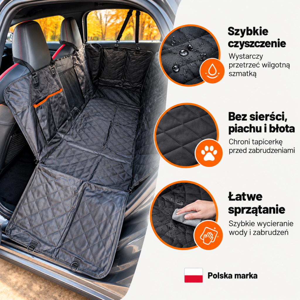 Mata dla psa Purlov® – szybkie czyszczenie, bez sierści i błota na kanapie