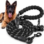 Smycz dla psa treningowa odblaskowa 5m Polska marka Purlov® dla psów 30-40kg